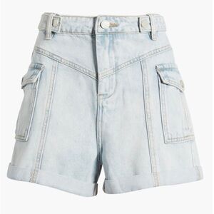 Blank NYC Perry Cargo Pocket Organic Cotton Mom Shorts Sz 24 NWT